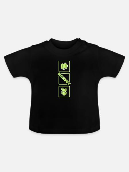 Geschenk für Harvey - Baby Bio-T-Shirt mit Rundhals - Schwarz