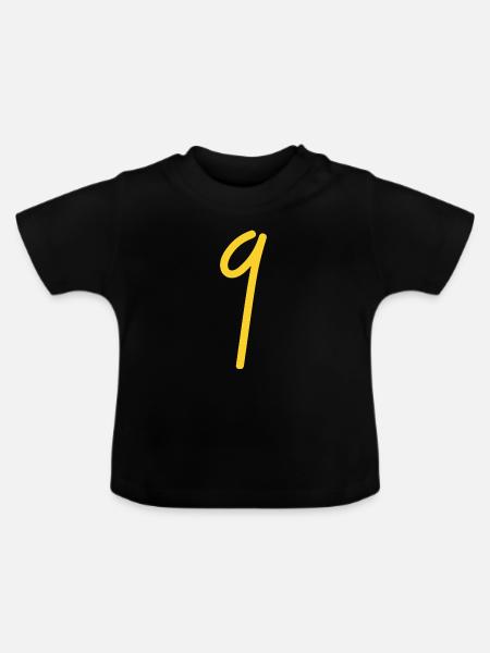 9 - Baby Bio-T-Shirt mit Rundhals - Schwarz