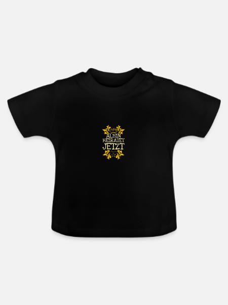 Bachelor Albin - Baby Bio-T-Shirt mit Rundhals - Schwarz