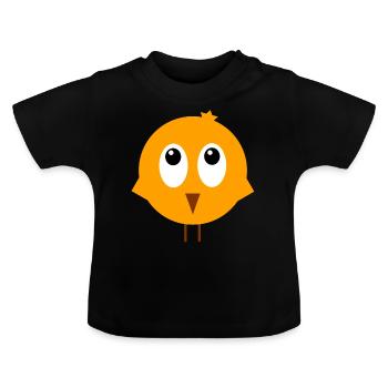 Le poussin vilain - T-shirt bio col rond Bébé - noir - Devant