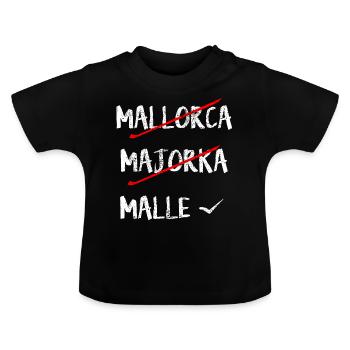 Mallorca - Baby Bio-T-Shirt mit Rundhals - Schwarz - Vorne