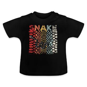 Motif animal serpent vintage cadeau animal serpent - T-shirt bio col rond Bébé - noir - Devant