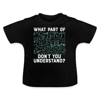 Math science complicated funny gift - Baby Organic T-Shirt with Round Neck - black - Front