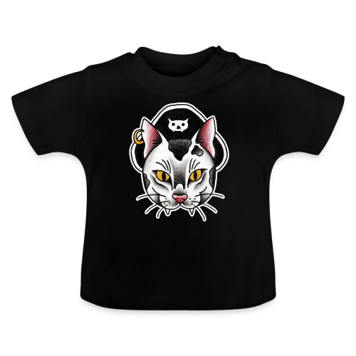 Piratecat - Maglietta ecologica con scollo rotondo per neonato