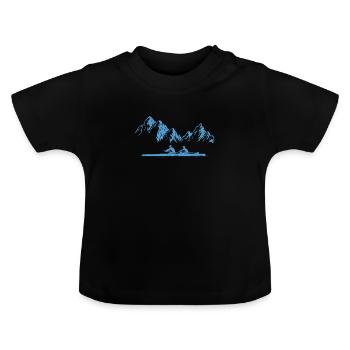 Rudern Paddeln Rudersport Kajak Geschenkidee - Baby Bio-T-Shirt mit Rundhals - Schwarz - Vorne