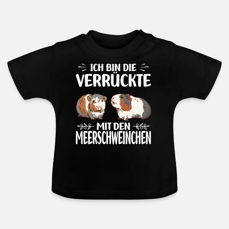 | amoureux du cochon d’Inde Cadeau Cochon d’Inde - T-shirt bio col rond Bébé - noir