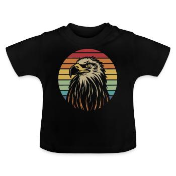 Aigle majestueux - T-shirt bio col rond Bébé - noir - Devant
