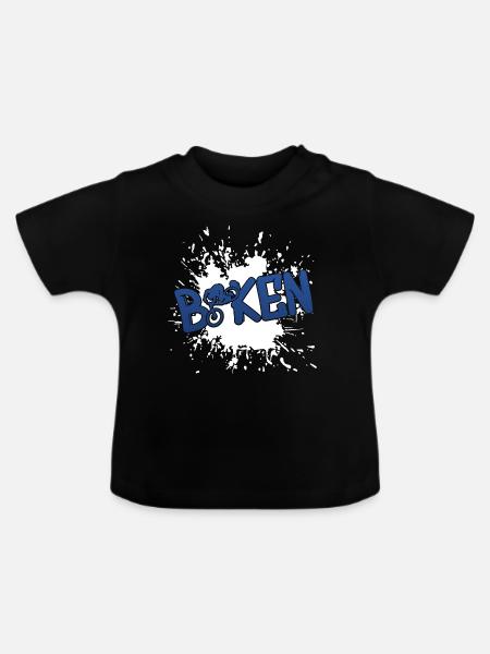 Biken Biker - Baby Bio-T-Shirt mit Rundhals - Schwarz