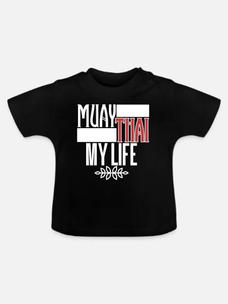 Muay Thai - Baby Bio-T-Shirt mit Rundhals - Schwarz