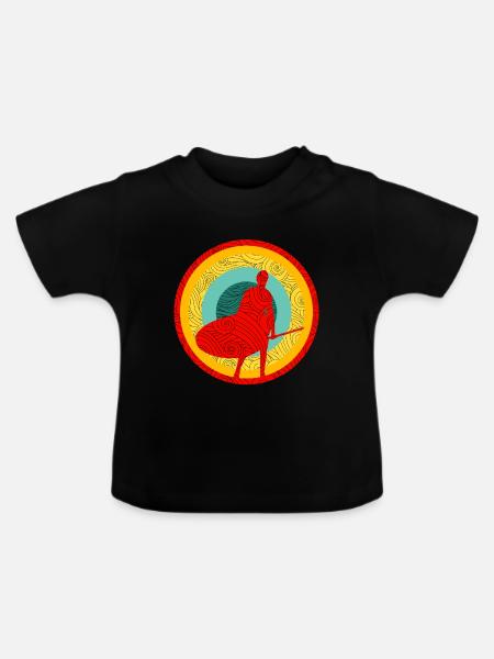 SUP - Baby Bio-T-Shirt mit Rundhals - Schwarz
