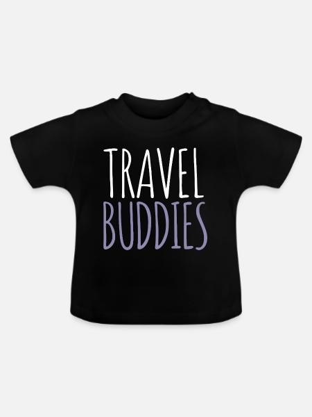 Reisebegleiter - Baby Bio-T-Shirt mit Rundhals - Schwarz