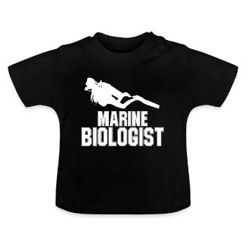 marine Biology - Baby Organic T-Shirt with Round Neck - black - Front