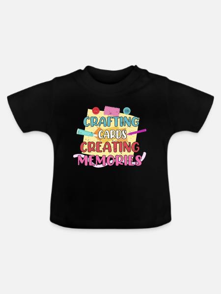 Karten Basteln Künstler Geschenk-Idee - Baby Bio-T-Shirt mit Rundhals - Schwarz