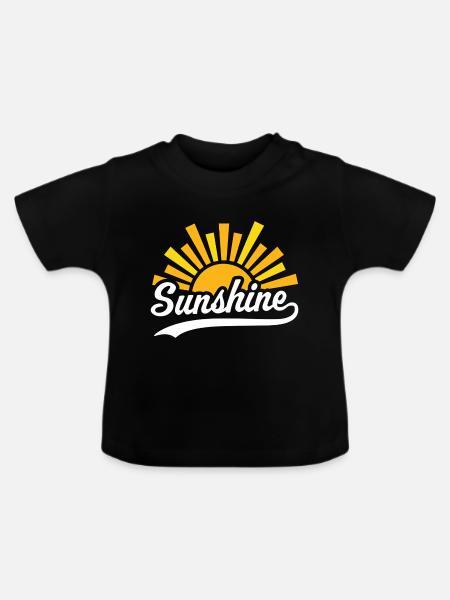 Sonnenschein - Baby Bio-T-Shirt mit Rundhals - Schwarz