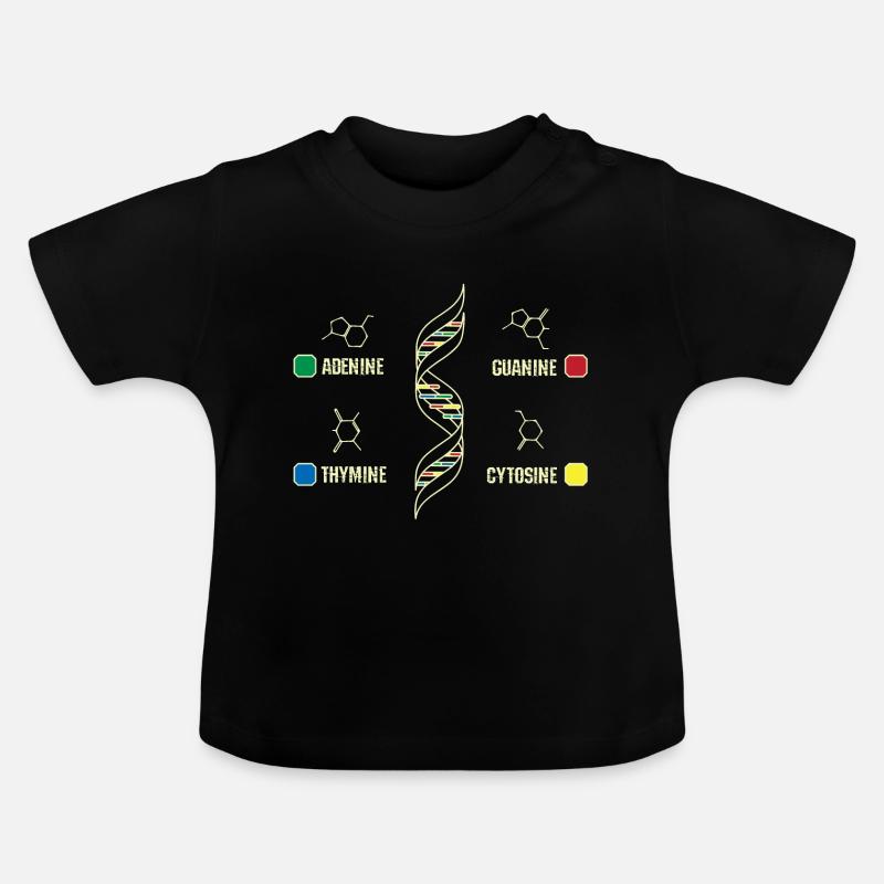 Biochimiste de l'ADN - T-shirt bio col rond Bébé - noir