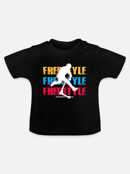 Freestyle-Roller - Baby Bio-T-Shirt mit Rundhals - Schwarz
