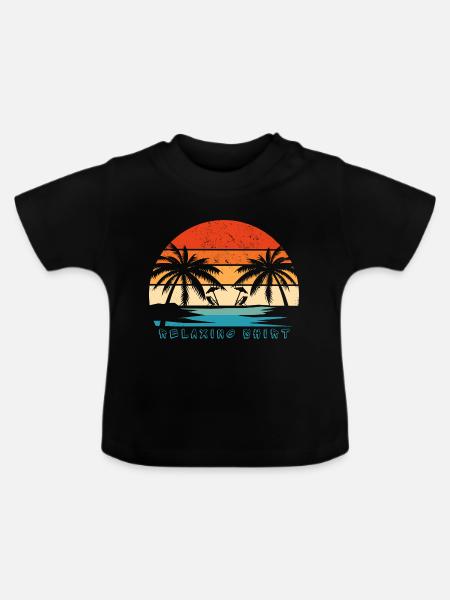 Relaxing Shirt - Baby Bio-T-Shirt mit Rundhals - Schwarz