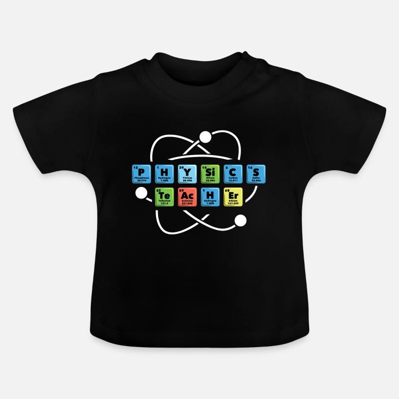 Professeur de physique professeur de chimie - T-shirt bio col rond Bébé - noir