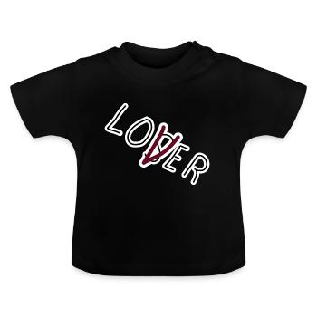 C'est un film de perdant amoureux - T-shirt bio col rond Bébé - noir - Devant