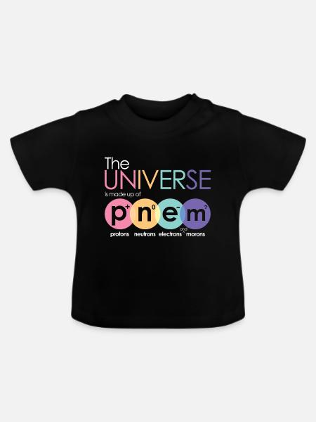 Physik Moron - Baby Bio-T-Shirt mit Rundhals - Schwarz