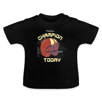 Maillot de foot • Tackle Touchdown • Cadeau - T-shirt bio col rond Bébé - noir - Devant