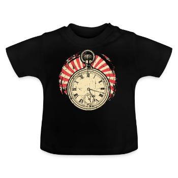 Uhrmacher Uhr - Baby Bio-T-Shirt mit Rundhals - Schwarz - Vorne