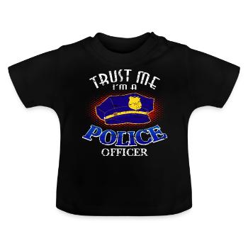 police - T-shirt bio col rond Bébé - noir - Devant