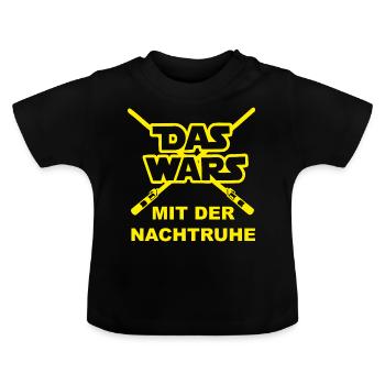 Lustiger Babyspruch Strampler Sprüche das wars - Baby Bio-T-Shirt mit Rundhals - Schwarz - Vorne