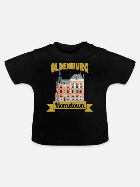 Heimatstadt Oldenburg - Baby Bio-T-Shirt mit Rundhals - Schwarz