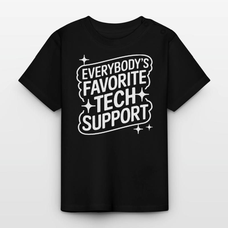 Technischer Support Computerfreak Nerd Baby Bio-T-Shirt mit Rundhals