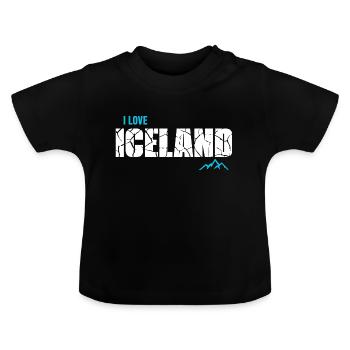 J’adore Islande Glacier Islande - T-shirt bio col rond Bébé - noir - Devant
