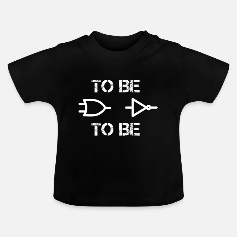Circuit logique Électrotechnique - T-shirt bio col rond Bébé - noir