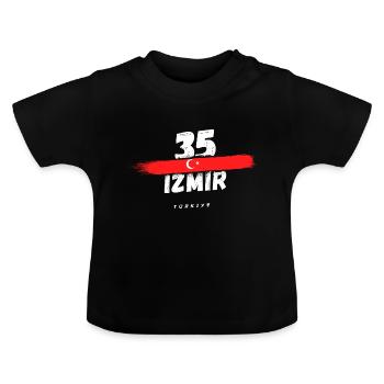Izmir 35 Turquie Türkiye - T-shirt bio col rond Bébé - noir - Devant
