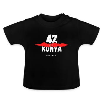 42 Konya Türkei Türkiye - Baby Bio-T-Shirt mit Rundhals - Schwarz - Vorne