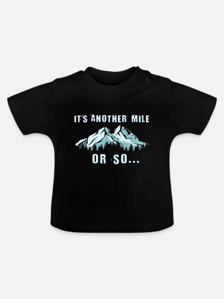 Wanderurlaub Wandern - Baby Bio-T-Shirt mit Rundhals - Schwarz