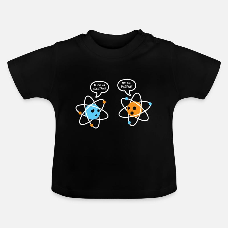 Physique Atomes Ion - T-shirt bio col rond Bébé - noir