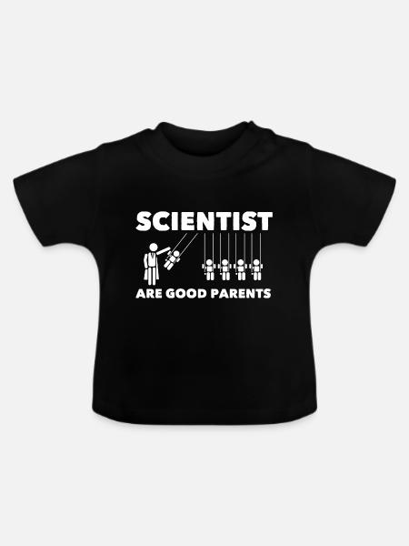 Physik Eltern - Baby Bio-T-Shirt mit Rundhals - Schwarz