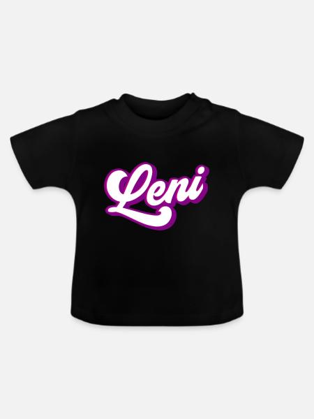 Leni | Farben änderbar - Baby Bio-T-Shirt mit Rundhals - Schwarz