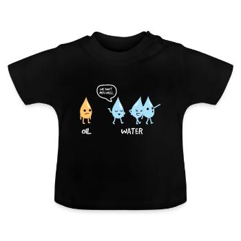 Chemie Wir Passen Nicht Zusammen - Baby Bio-T-Shirt mit Rundhals - Schwarz - Vorne