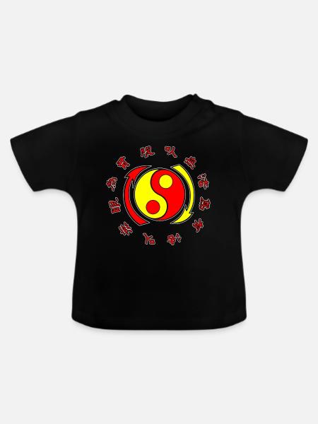 Jeet kune do - Baby Bio-T-Shirt mit Rundhals - Schwarz