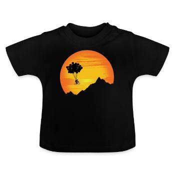 bicycle - Baby Organic T-Shirt with Round Neck - black - Front