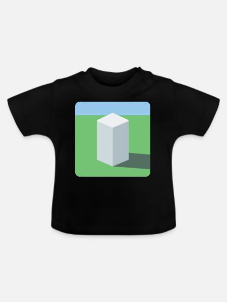 Der Quader - Baby Bio-T-Shirt mit Rundhals - Schwarz