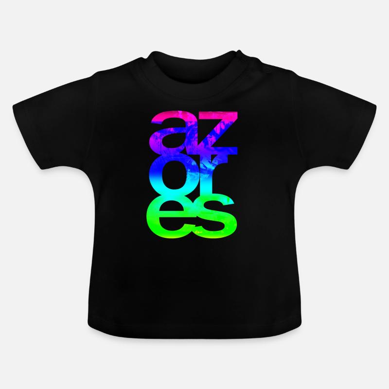 Açores - T-shirt bio col rond Bébé - noir