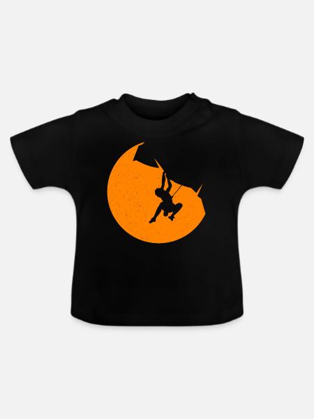 Felsklettern - Baby Bio-T-Shirt mit Rundhals - Schwarz