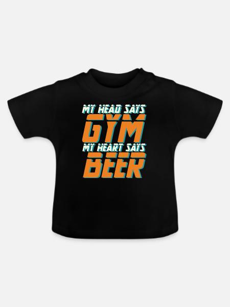 Kraft Training - Baby Bio-T-Shirt mit Rundhals - Schwarz