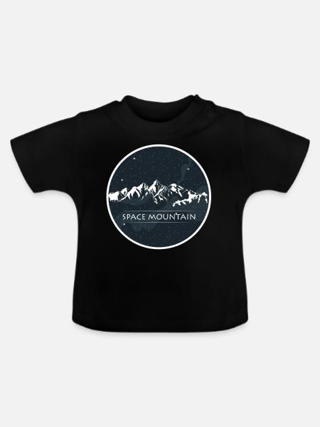 Gebirgsraum - Baby Bio-T-Shirt mit Rundhals - Schwarz