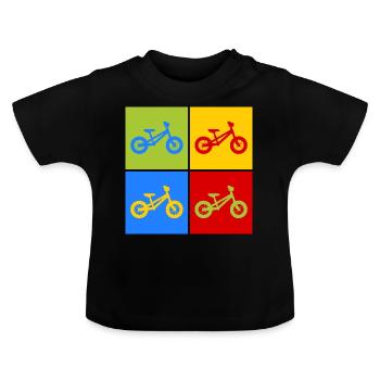 Wheel Pop Art - Baby Organic T-Shirt with Round Neck - black - Front