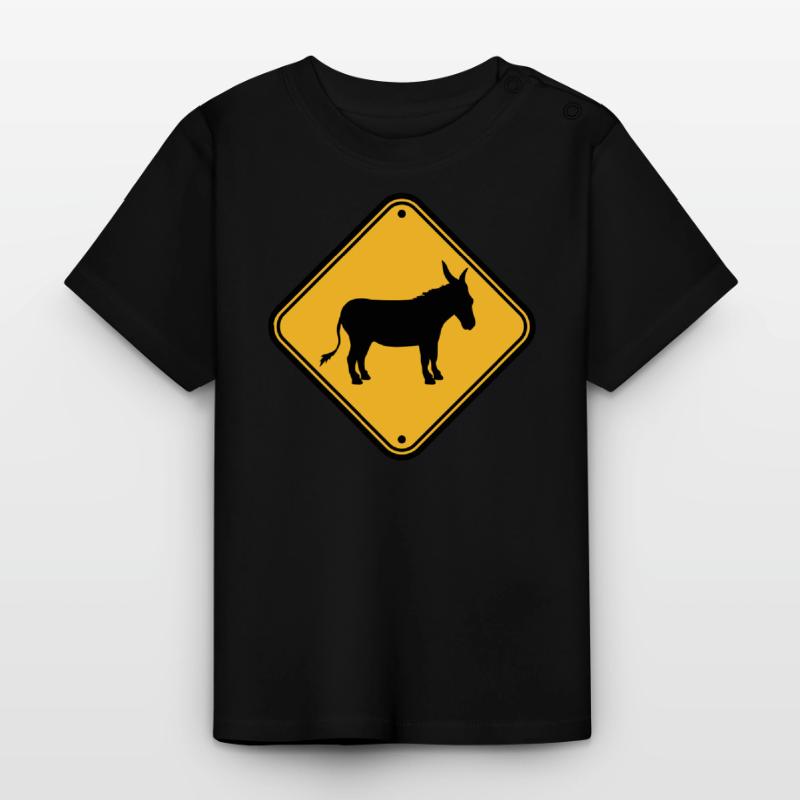 Note danger sign warning caution caution ese Baby Organic T-Shirt with Round Neck