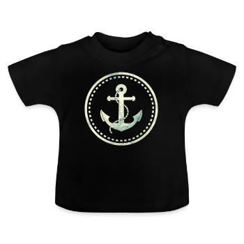 Anker - Baby Bio-T-Shirt mit Rundhals - Schwarz - Vorne