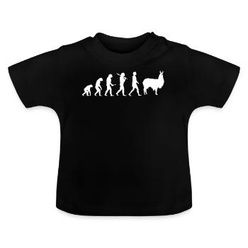 Lama - Baby Bio-T-Shirt mit Rundhals - Schwarz - Vorne